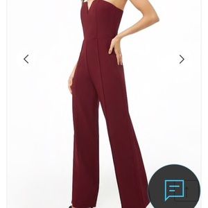 NWT Burgundy Forever 21 Pantsuit